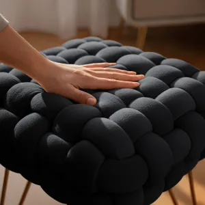 Ak furniture Taburet Dotty černý