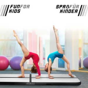 Physionics Airtrack nafukovacia žinenka, 6 m, čierna