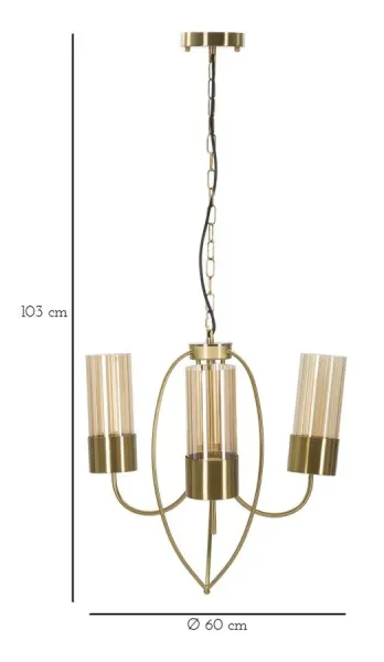 Mauro Ferretti Závesný luster Versailles 60 cm zlatý