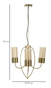Mauro Ferretti Závesný luster Versailles 60 cm zlatý