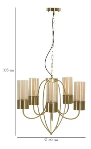 Mauro Ferretti Závesný luster Versailles 60 cm zlatý II