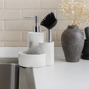 KINVARA Dávkovač saponátu s príslušenstvom DOSIO biely