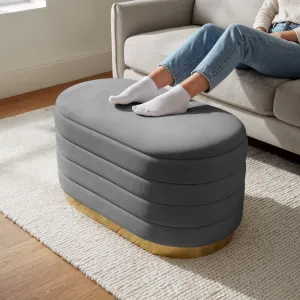 Ak furniture Taburet Bella grafitový