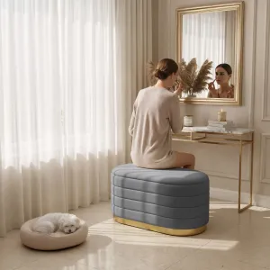 Ak furniture Taburet Bella grafitový