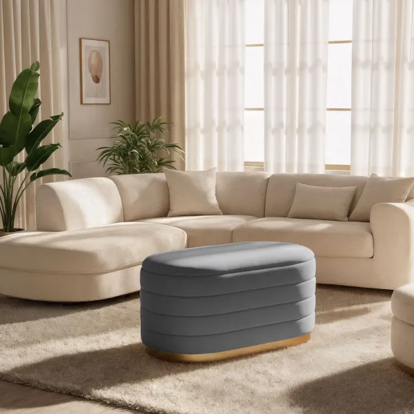 Ak furniture Taburet Bella grafitový
