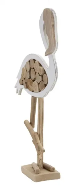 Mauro Ferretti Drevená dekorácia Flamingo Nature 56 cm hnedá