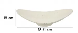 Mauro Ferretti Dekoratívna misa Resin 41 cm krémová