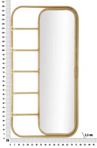 Mauro Ferretti Voľne stojace zrkadlo Panama 151 cm hnedé
