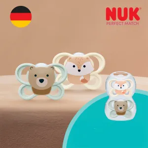 Dojčenský cumlík  NUK Perfect Match Air FOX/BEAR 0-2m 2ks box 0-2 m
