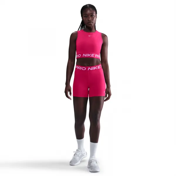 Dámske tréningové tričko bez rukávov NIKE PRO DF CROP TANK RUSH PINK WHITE