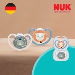Dojčenský cumlík  NUK Perfect Match Air Night FIREFLY/LION 0-6m 2ks 0-6 m