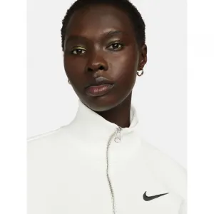 Dámska mikina s 1 2 zipsom NIKE W NSW PHNX FLC QZ CROP SAIL BLACK