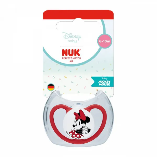 Cumlík NUK Perfect Match Air Disney Mickey Mouse  6-18 mesiacov red 6-18 m