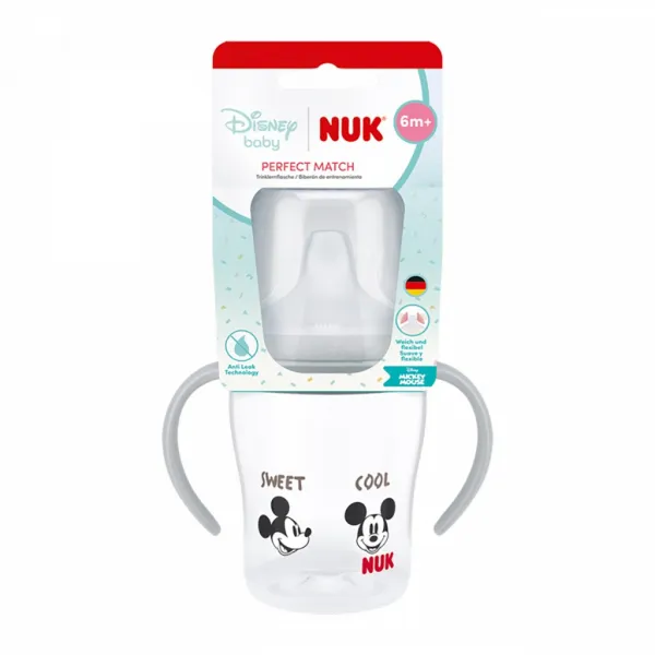 Dojčenská fľaša na učenie NUK Perfect Match DISNEY Minnie grey 150 ml