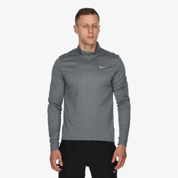 Pánska bežecká mikina s 1 2 zipsom NIKE M NK DF PACER TOP HZ SMOKE GREY REFLECTIVE SILV