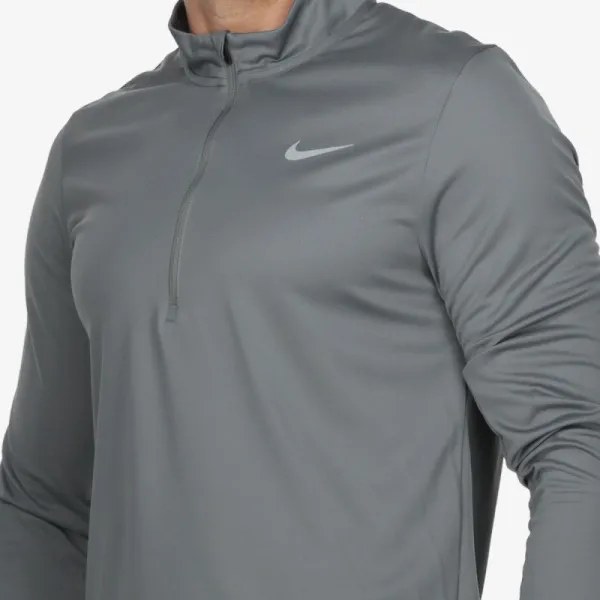 Pánska bežecká mikina s 1 2 zipsom NIKE M NK DF PACER TOP HZ SMOKE GREY REFLECTIVE SILV