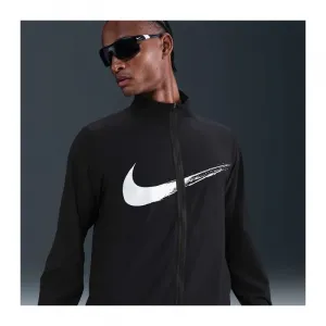 Pánska tréningová bunda NIKE M NK DF FORM JKT GFX BLACK WHITE