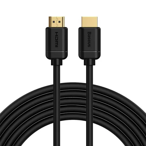 Baseus 2x kábel HDMI 2.0 4K 30Hz, 3D, HDR, 18 Gb/s, 5 m (čierny) CAKGQ-D01