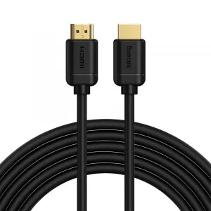 Baseus 2x kábel HDMI 2.0 4K 30Hz, 3D, HDR, 18 Gb/s, 5 m (čierny) CAKGQ-D01