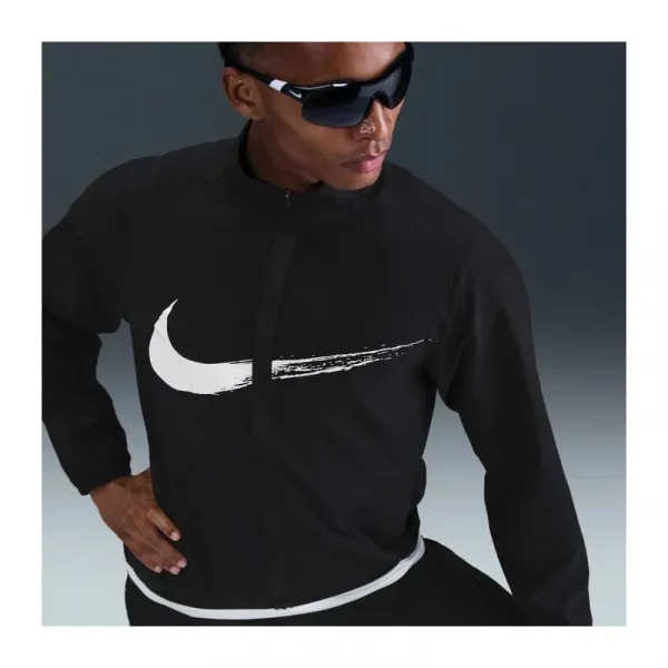 Pánska tréningová bunda NIKE M NK DF FORM JKT GFX BLACK WHITE