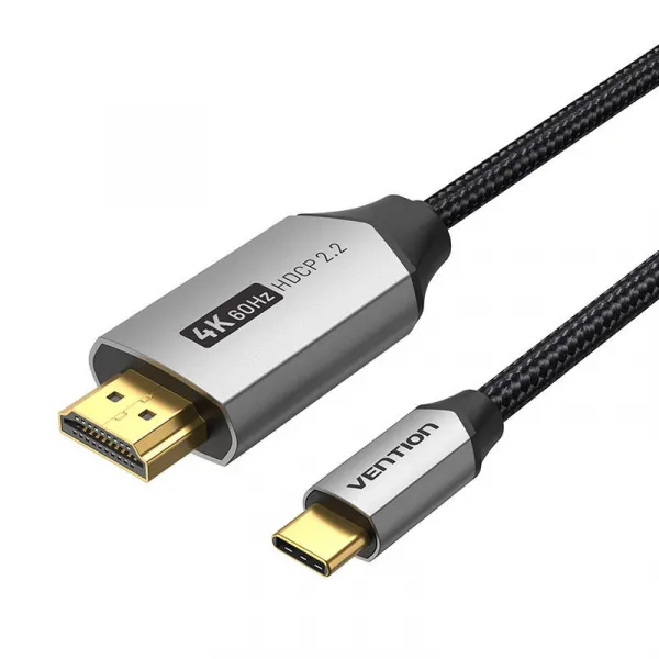 Kábel USB-C na HDMI 2.0 Vention CRBBG, 1,5 m, 4K 60Hz (čierny) CRBBG