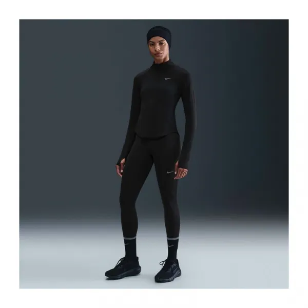 Dámska bežecká mikina s 1 2 zipsom NIKE W NK TEMPO SWSH HBR DF HZ TOP BLACK WHITE