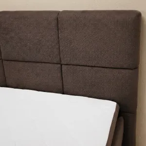 Boxspringová pocketová posteľ, 200x200, hnedá, APRIL