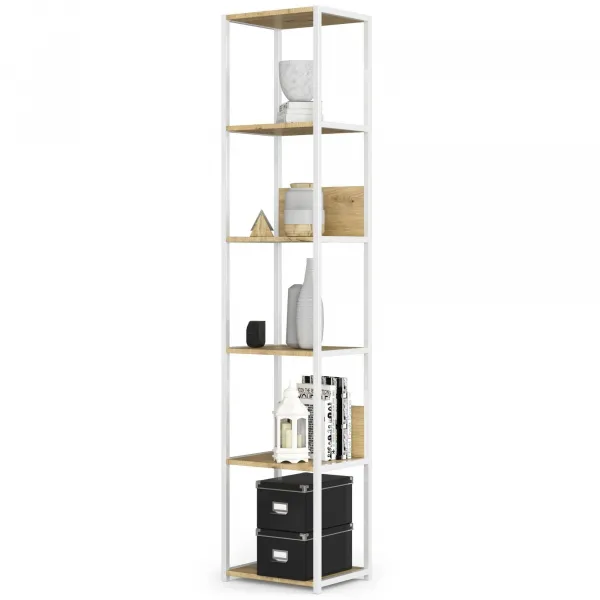 Ak furniture Regál LOFT 40 cm biely/dub artisan