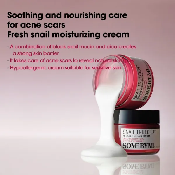 Some By Mi Snail Truecica Miracle Repair Cream upokojujúci a hydratačný krém 60 g