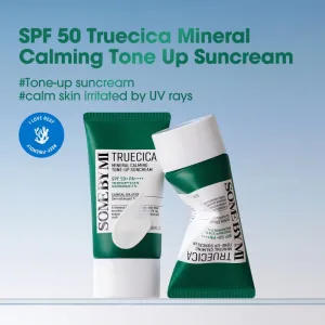 Some By Mi Truecica Mineral Calming Tone-up Suncream upokojujúci a ochranný krém SPF 50+ 50 ml