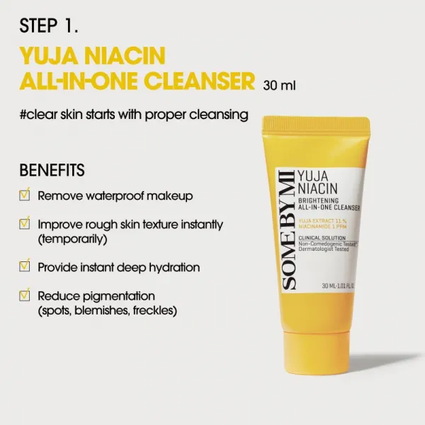 Some By Mi Yuja Niacin Anti Blemish Starter Kit cestovná sada pre zjednotenie farebného tónu pleti