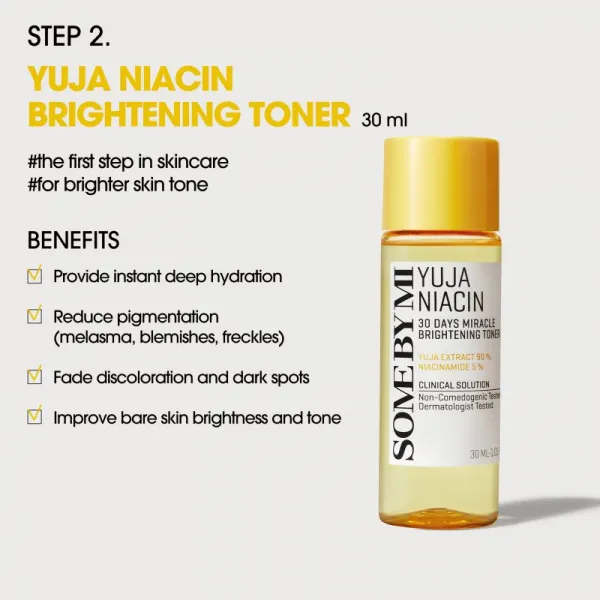 Some By Mi Yuja Niacin Anti Blemish Starter Kit cestovná sada pre zjednotenie farebného tónu pleti