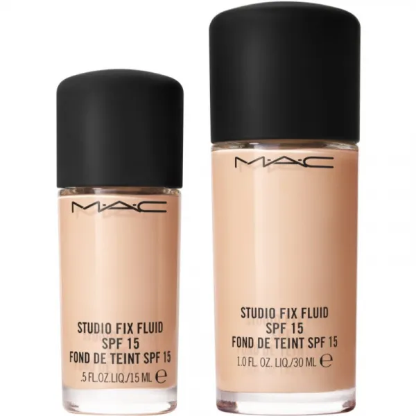 MAC Cosmetics Mini Studio Fix Fluid SPF 15 24HR Matte Foundation + Oil Control zmatňujúci make-up SPF 15 odtieň NW10 15 ml