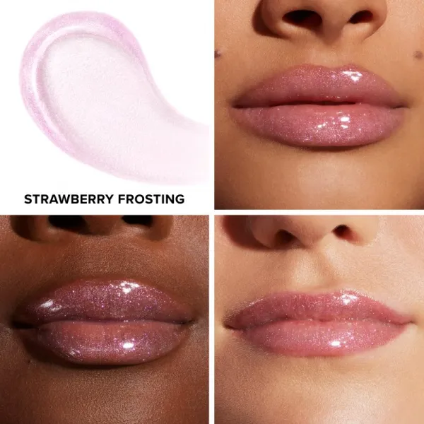 Too Faced Kissing Jelly Lip Oil Gloss olejový lesk na pery pre intenzívnu hydratáciu odtieň Strawberry Frosting 4.5 ml