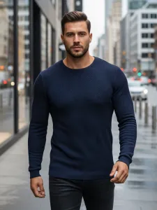 DStreet Sweter męski granatowy