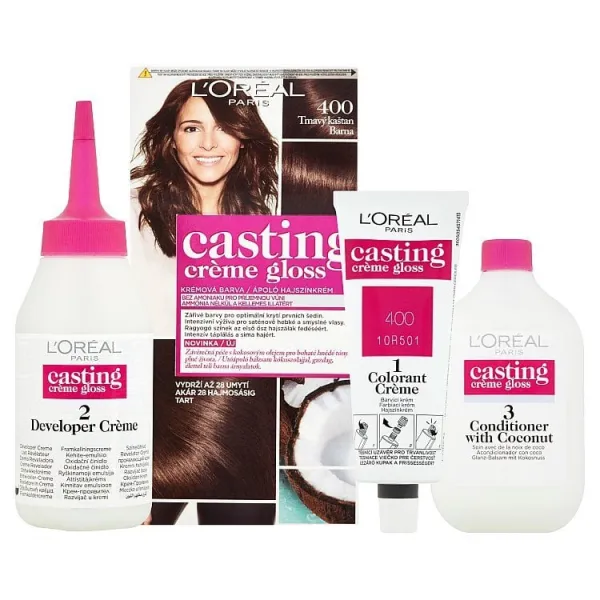 L’Oréal Paris Casting Creme Gloss farba na vlasy odtieň 400 Dark Brown 1 ks