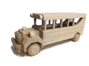 Drevený autobus, 30 x 10 x 12 cm