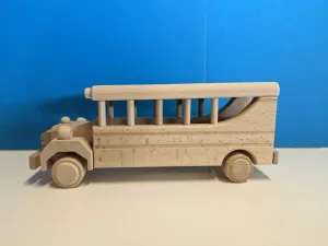 Drevený autobus, 30 x 10 x 12 cm