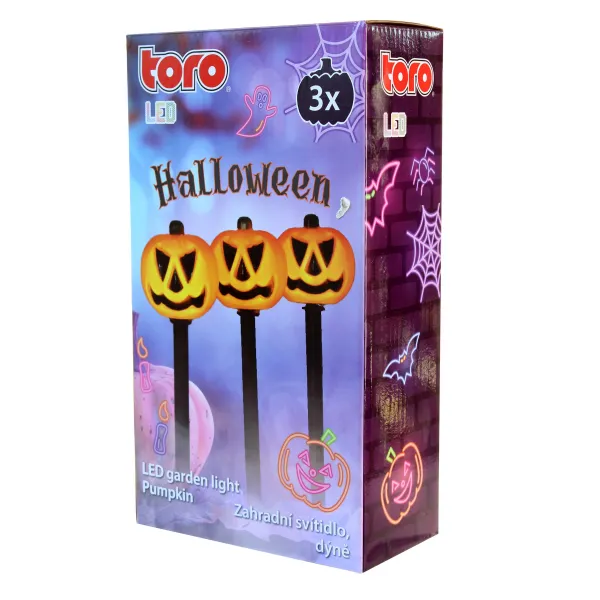Záhradné LED svetlo TORO 3x tekvica