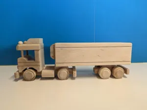 Drevený kamión s pokladničkou, 33 x 7 x 12 cm