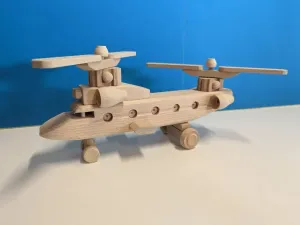 Drevená helikoptéra, 40 x 8 x 15 cm