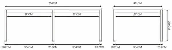Elektrická bioklimatická pergola PRESTIGE 8x4 m Rojaplast