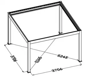 Elektrická bioklimatická pergola PRESTIGE 4x4 m Rojaplast