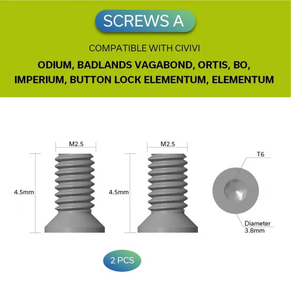 Sada skrutiek na vreckové klipy Civivi  - 5 setov