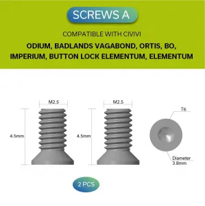 Sada skrutiek na vreckové klipy Civivi  - 5 setov