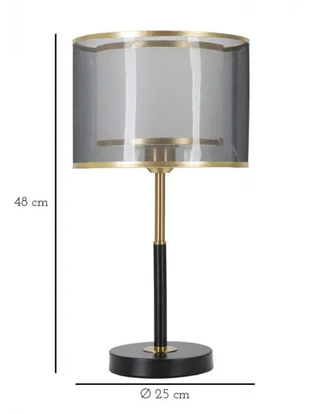 Mauro Ferretti Stolní lampa Levels 48 cm šedá