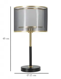 Mauro Ferretti Stolní lampa Levels 48 cm šedá