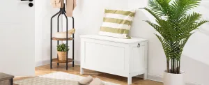 Truhlica s úložným priestorom a lavicou Vasagle Fio 76 cm biela