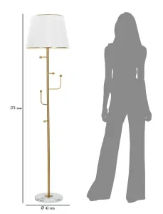 Mauro Ferretti Stojacia lampa Hanger 173 cm zlatá/biela/mramor