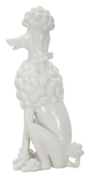 Mauro Ferretti Dekoratívna soška Dog 61 cm biela